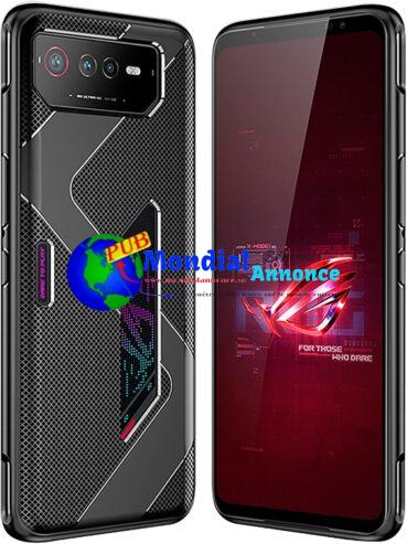 GIOPUEY Coque Compatible avec ASUS ROG Phone 6 / 6D, Coque de Protection Souple Ultra-Fine, Anti Empreintes Digitales Case Cover [Résistant à l’usure] – Noir
