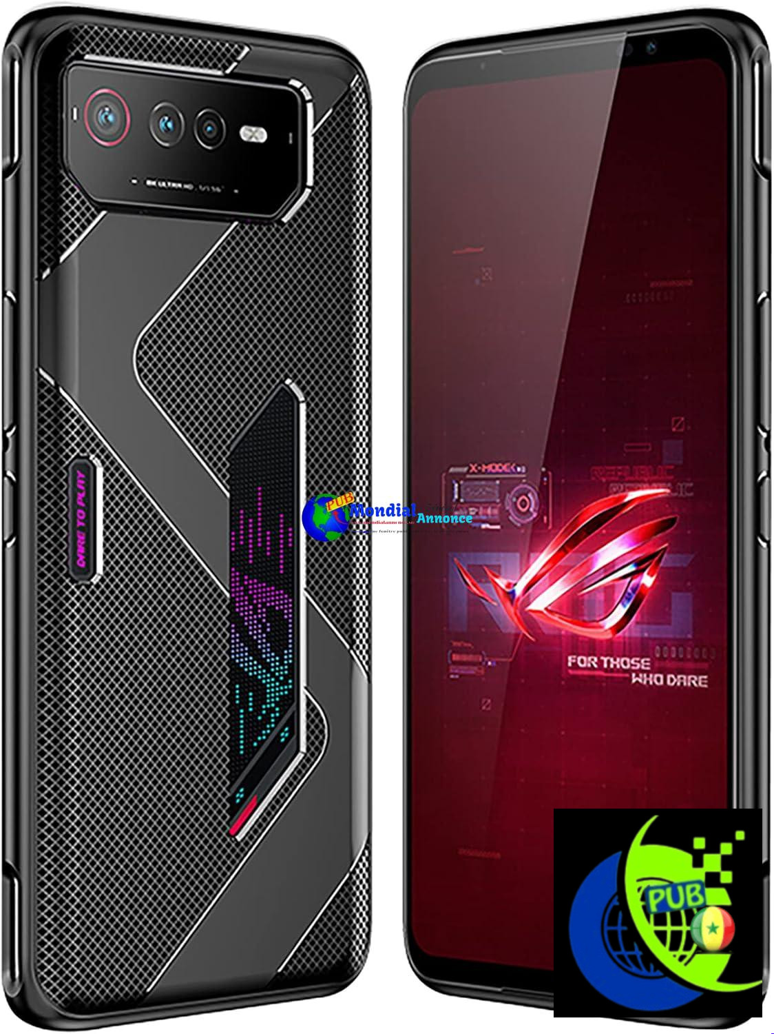 GIOPUEY Coque Compatible avec ASUS ROG Phone 6 / 6D, Coque de Protection Souple Ultra-Fine, Anti Empreintes Digitales Case Cover [Résistant à l’usure] – Noir