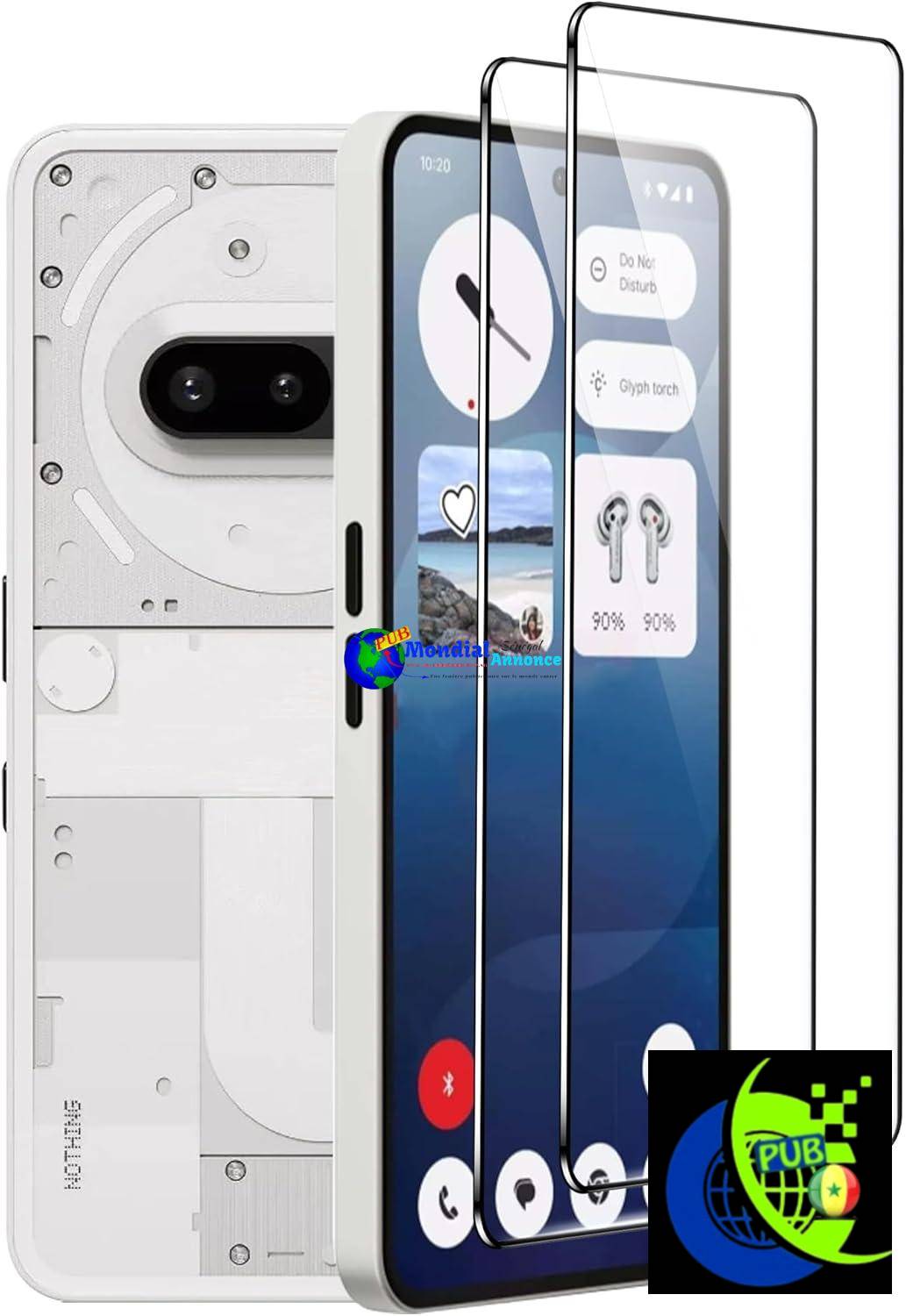 Tieeyivv Verre Trempé Compatible avec Nothing Phone 3a/3a Pro Film Protection écran Protecteur Couverture Complète Sans Bulles d’air Ultra Résistant HD Transparent Glass