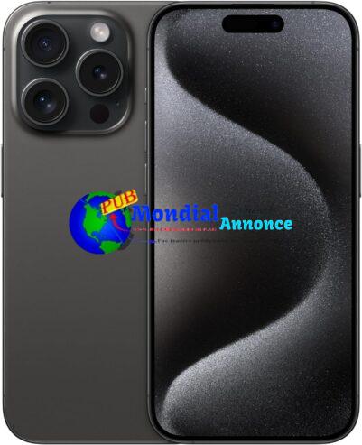 Apple iPhone 15 Pro 128 Go – Titane Noir | Reconditionné Certifié