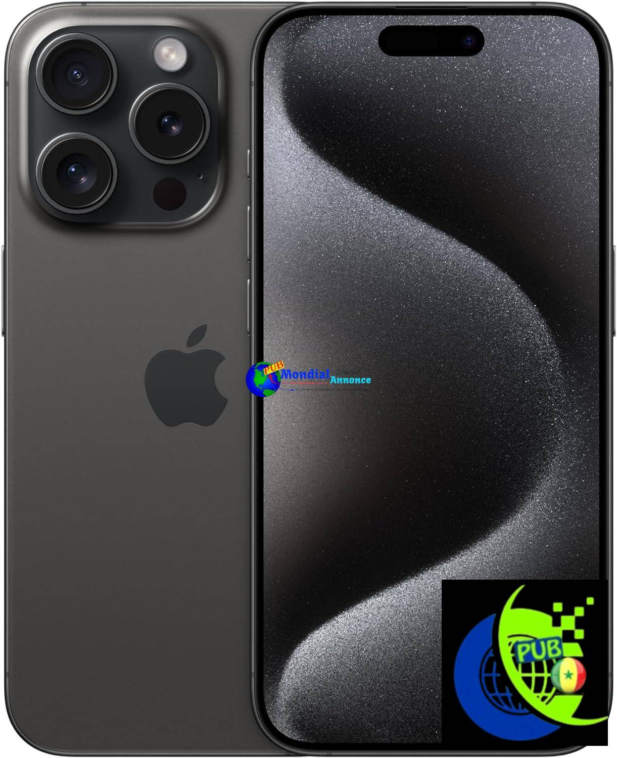 Apple iPhone 15 Pro 128 Go – Titane Noir | Reconditionné Certifié