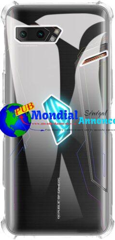 Shantime Coque pour Asus ROG Phone 2 ZS660KL – Coque arrière en TPU souple – Antichoc – Anti-traces de doigts – Coque de protection intégrale pour Asus ROG Phone 2 ZS660KL (6,59 pouces) (transparent)
