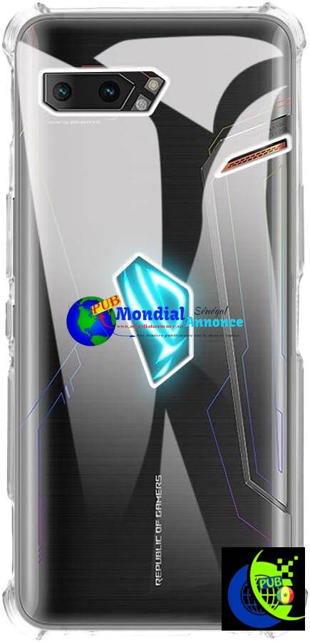 Shantime Coque pour Asus ROG Phone 2 ZS660KL – Coque arrière en TPU souple – Antichoc – Anti-traces de doigts – Coque de protection intégrale pour Asus ROG Phone 2 ZS660KL (6,59 pouces) (transparent)