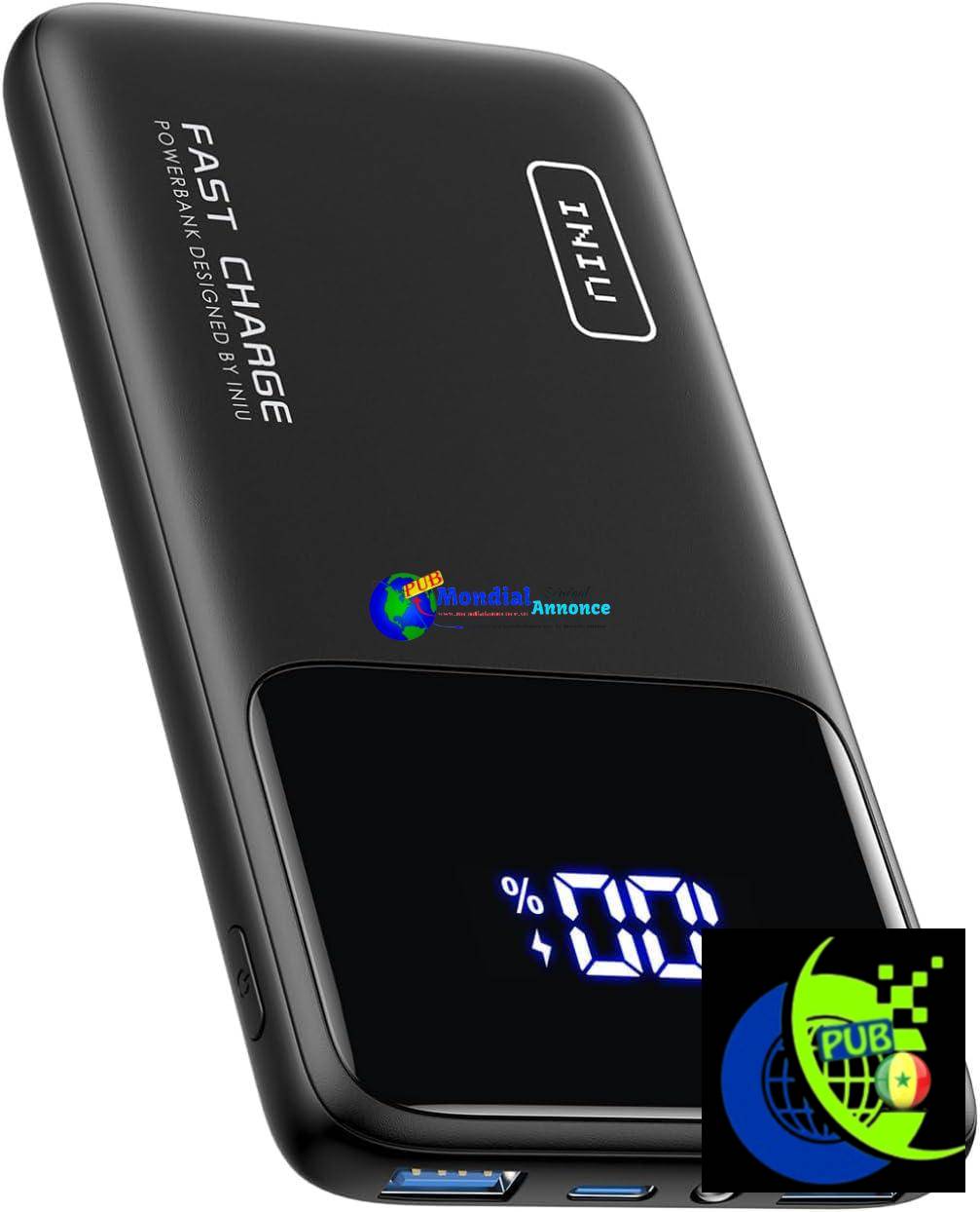 INIU Batterie Externe, 22.5W 10000mAh Power Bank, Batterie Portable USB C Input & Output PD3.0 QC4.0 Charge Rapide Powerbank Compatible avec iPhone 16 15 14 13 12 Pro Max Plus Samsung iPad Pro etc