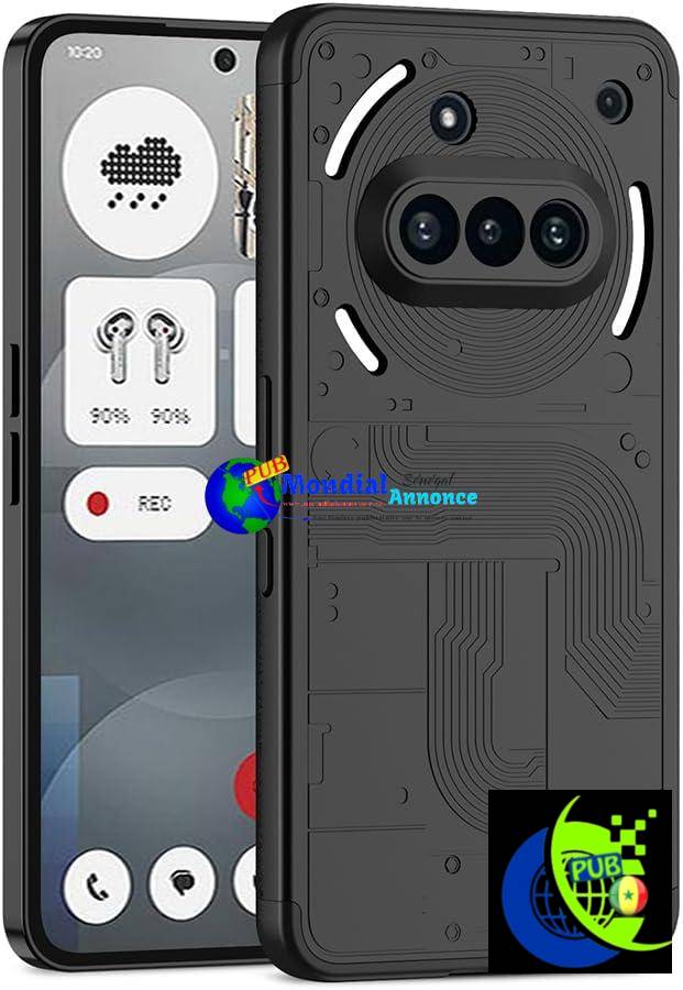 BRAND SET Coque pour Nothing Phone (3a) – Étui Ultra Fin en PC Mate, Coque Durcie, Design Slim Fit, Texture Soyeuse, Protection Complète, Étui pour Nothing Phone (3a) (Noir élégant)