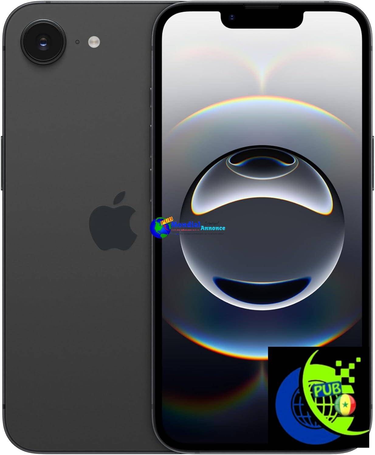 Apple iPhone 16e 128 Go : Conçu pour Apple Intelligence, Puce A18, Autonomie de Taille, Caméra Fusion 48 Mpx, Écran Super Retina XDR de 6,1 Pouces; Noir