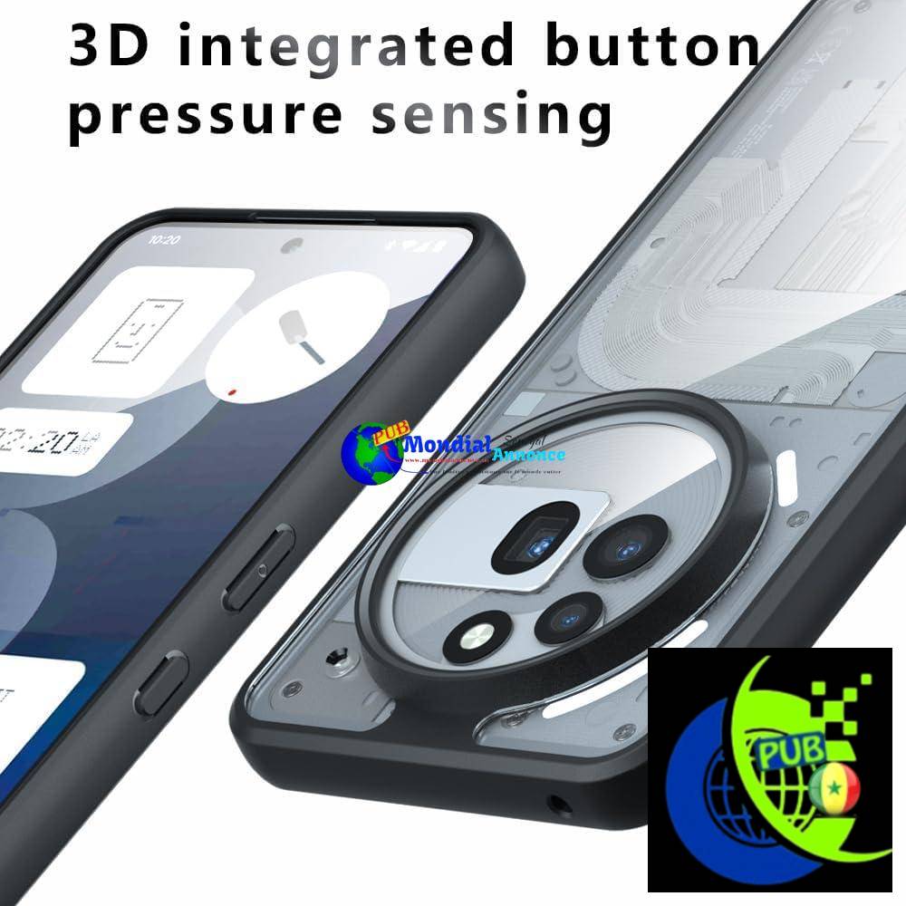 YSONCHAN Coque pour Nothing Phone 3a Pro, Étui Antichoc D’objectif Pouvant Rayures, Ransparente Coque Pouvant Empêcher Jaunissement. TM