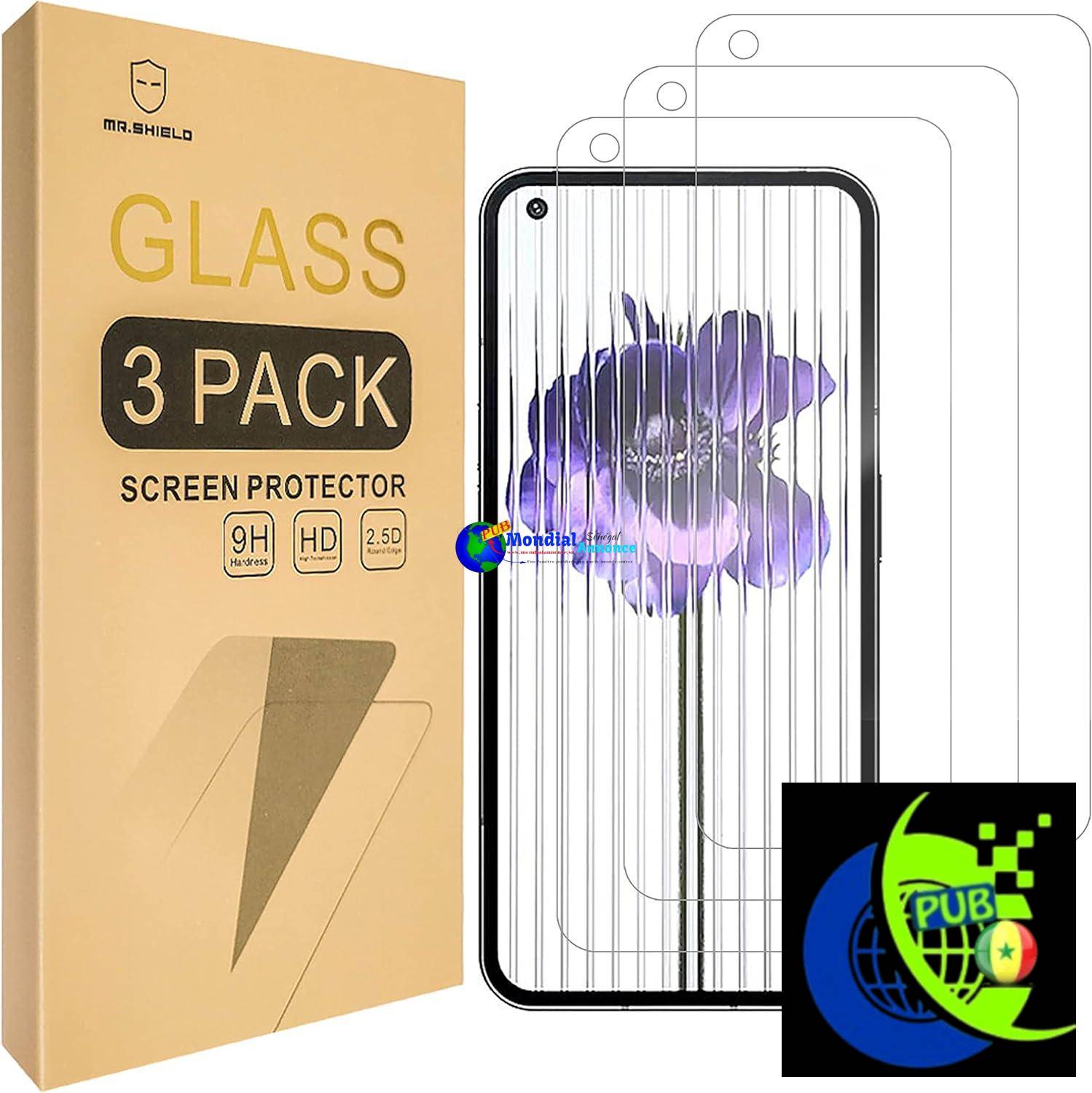 Mr.Shield Verre Trempé compatible avec Nothing phone (1) [Lot de 3] Film Protecteur d’écran Vitre Protecteur 9H Dureté