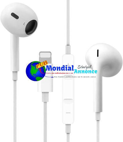Aen Art Ecouteurs Intra-Auriculaires filaires avec Son stéréo,[certifié MFi] contrôle du Volume et Microphone Anti-Bruit, compatibles avec iPhone 14 Pro/13/12/SE/11/8/7 Tous Les systèmes iOS