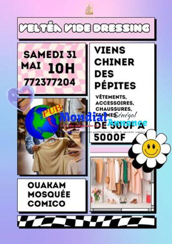 👗 Grand Vide-Dressing VELTÉA Shop – Tout de 500 F à 5 000 F à Ouakam !
