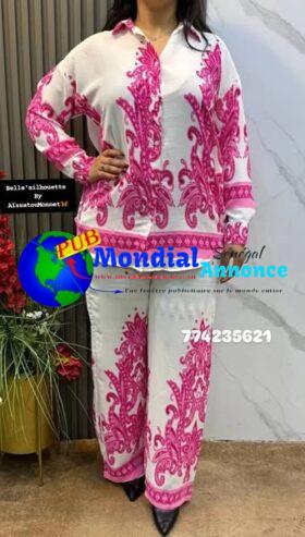 Ensemble 2pieces Pantalon Bas Large et chemise Qualité Supérieur disponible au 221774235621
