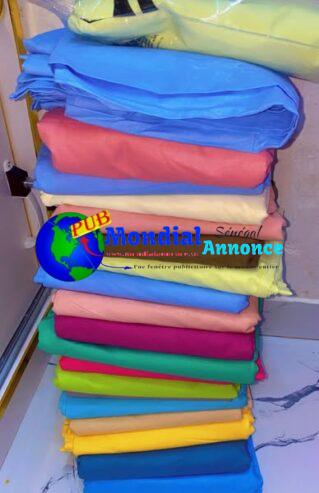 Drap Housse + 2 Taies d’Oreiller en Pur Coton à 5000 FCFA