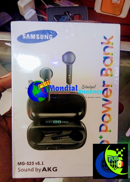 PROMO EXCLUSIVE ! Écouteurs sans Fil Samsung LED Power Bank – Son Puissant et Grande Autonomie