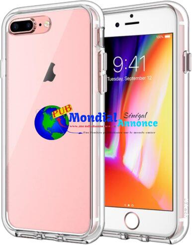 JETech Coque pour iPhone 8 Plus et iPhone 7 Plus, Anti-Jaunissement Étui Housse de Protection Transparente Anti-Chocs et Anti-Rayures (HD Clair)