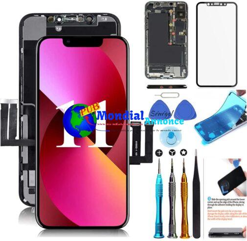 TSIOFO Écran pour iPhone 11 6,1″,pour iPhone 11 LCD Display Écran Tactile Digitizer Assembly avec Kit De Réparation Complet + Protecteur D’écran