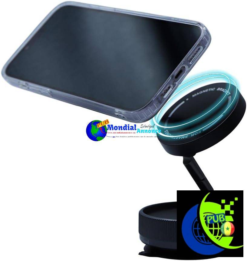 📱 Support Téléphone Ventouse Magnétique CEKA TECH – Fixation Ultra Puissante 360°