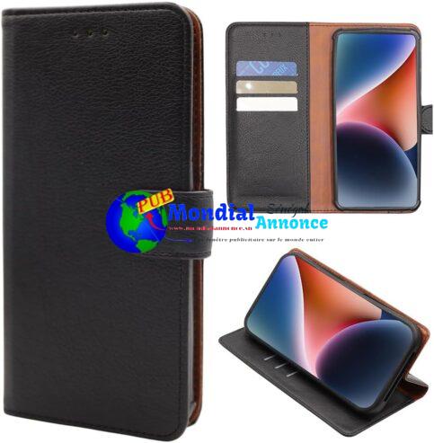 CEKA TECH Coque Compatible avec I Kall Z18 New, Etui à Rabat Housse en Cuir PU avec Fermoir Magnétique – Noir