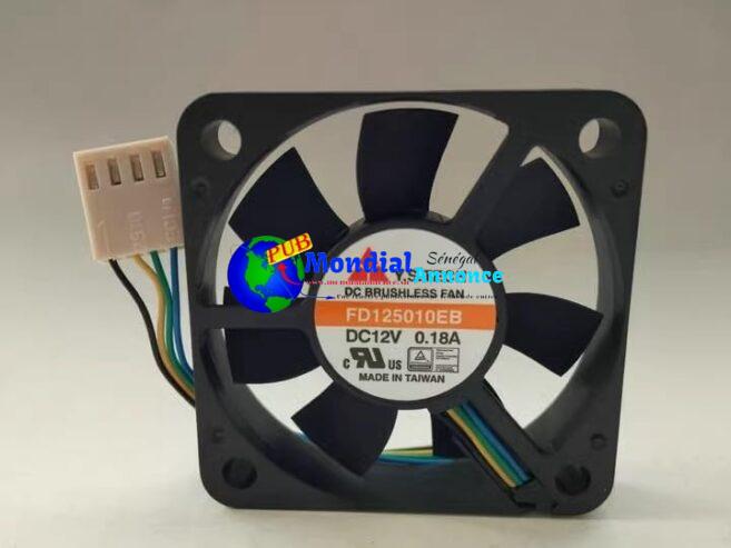 Ventilateur à boule ultra-résistant REAMTONY New YS TECH FD125010EB 12 V 0,18 A 4 fils PWM