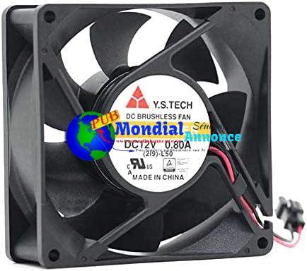 Ventilateur onduleur Y.S.TECH FD129232EB 9 cm 9032 12 V 0,80 A 2 fils