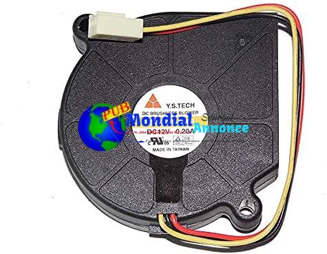 Ventilateur de refroidissement à turbine tout-en-un SCYHGLM pour Y.S.Tech 6018 BD126018MB 3 fils, ventilateur de refroidissement Y.S.Tech BD126018MB 3 fils