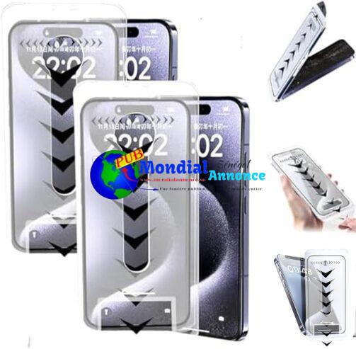 Protection d’écran invisible Evo Tech pour iPhone, protection d’écran Evotech, protection d’écran HD anti-peep, film de protection d’écran en soie sans bulles pour iPhone (HD*2,15 Pro Max)