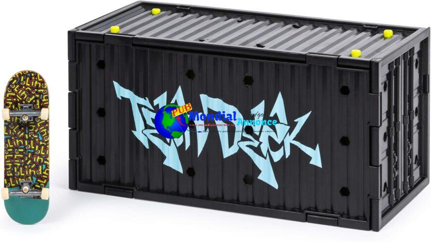 Tech Deck Skatepark modulaire SK8 Container Pro et Planche à roulettes pour Enfants de 6 Ans et Plus (édition Peut Varier)