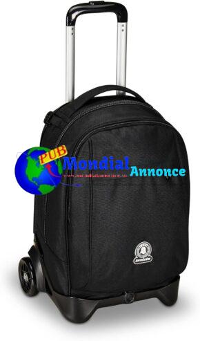 Invicta Trolley Scolaire New Tech Solid, Noir, 3 en 1, Sac à Dos avec Chariot Amovible, Multi-Poches, Maxi Capienrte, école, Voyage et Loisirs, Noir, Taglia Unica, Scolaire