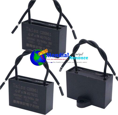 PAKMEZ Condensateur de Ventilateur de Plafond CBB61 4.5uf for New Tech 2 Fils 50/60Hz 450VAC (Size : 3pcs-4uf)