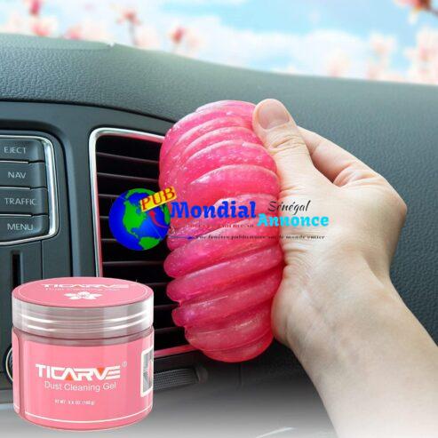TICARVE Gel de Nettoyage pour Clavier de Voiture, Gel de Nettoyage pour Intérieur, Nettoyant Universel pour Poussière, pour Ordinateur Portable, Imprimante, Appareil Photo, Voiture (Rouge)