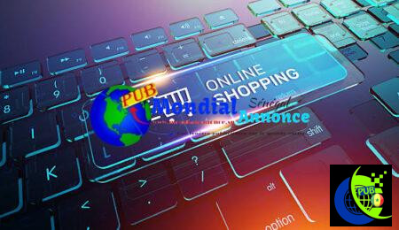 A sleek, futuristic keyboard features an illuminated key for "ONLINE SHOPPING," complete with a shopping cart icon, symbolizing the ease and accessibility of modern e-commerce. This dynamic image represents the world of digital retail, from browsing and adding to a cart to the final checkout and online payment. The glowing, high-tech aesthetic is perfect for illustrating concepts like online sales, Cyber Monday deals, and the convenience of home shopping. This visual is ideal for online stores, marketing campaigns, and articles about the ongoing digital transformation in the retail industry. Le commerce en ligne : solution pratique ou illusion risquée ?