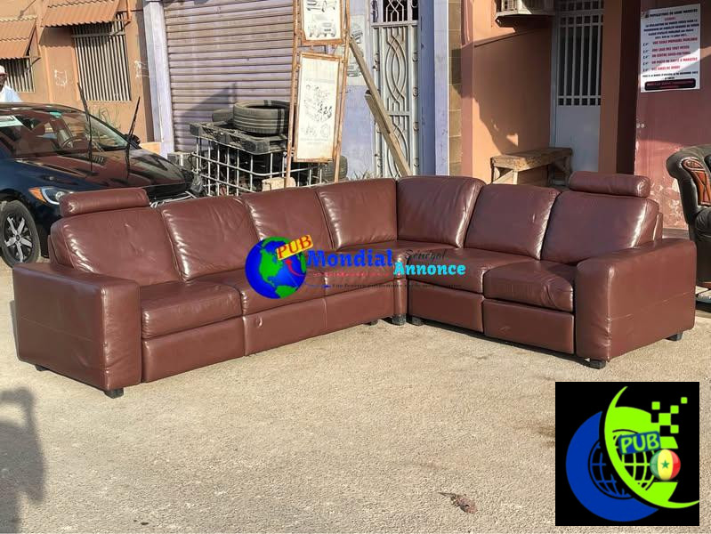 Magnifique Salon en Cuir Confortable en 6 places