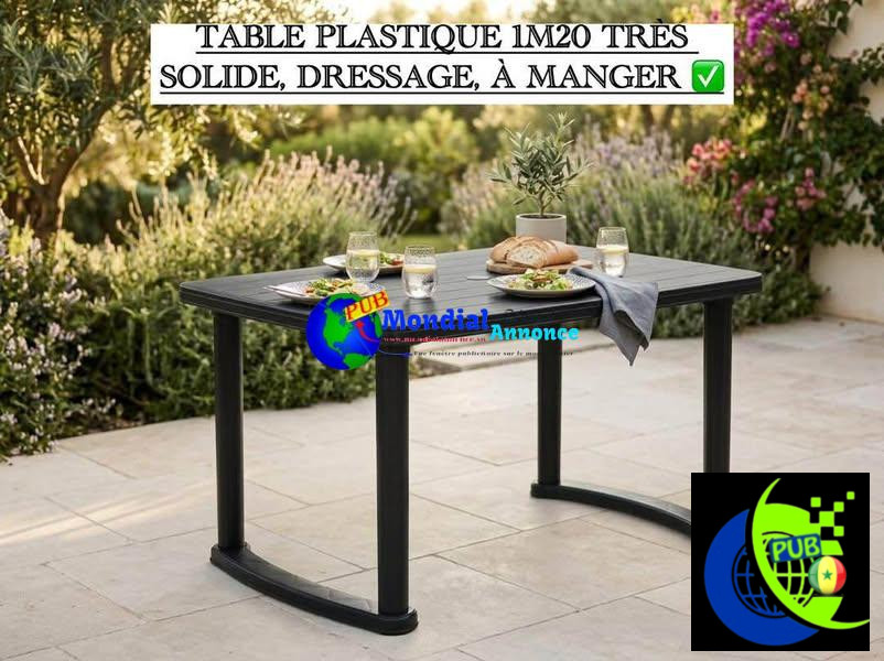 Ensemble Table à Manger & Jardin 7 Pièces – Table 120 cm + 6 Chaises