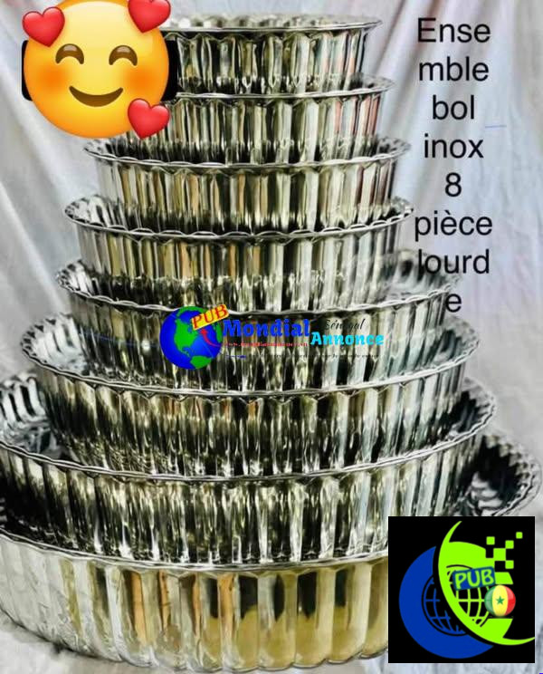 Ensemble de Bols en Inox 8 Pièces Ultra Résistants á Vendre