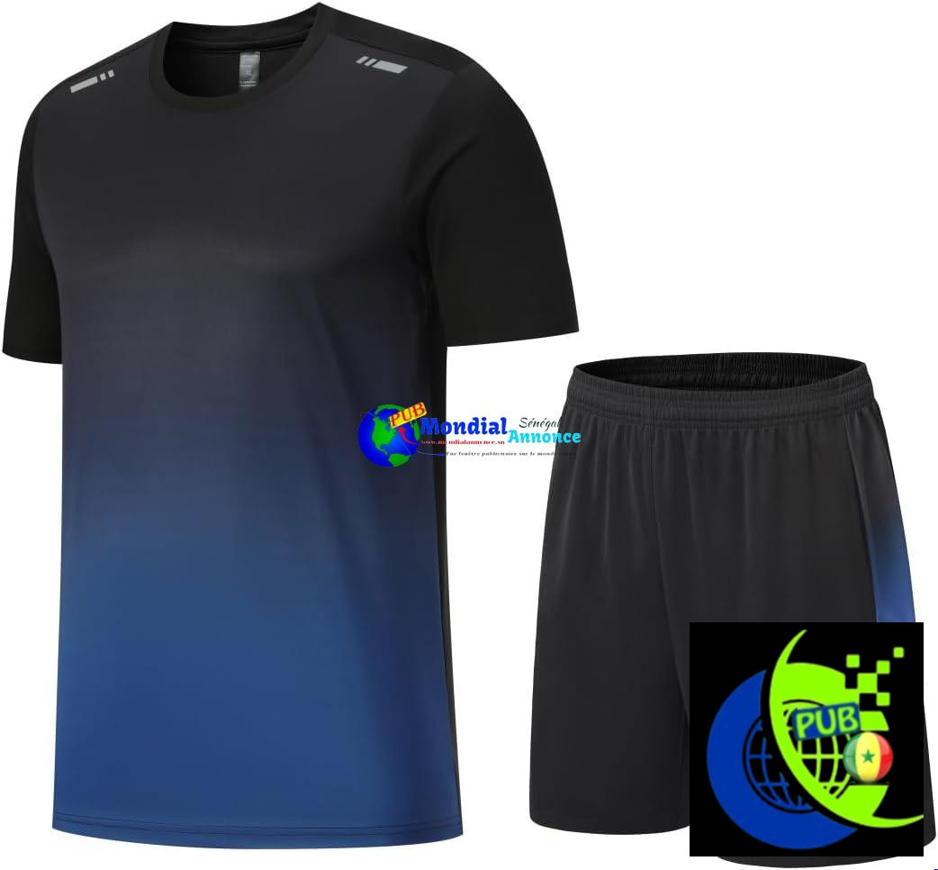 Ensemble de Sport d’Été 2 Pièces Homme (T-shirt & Short)