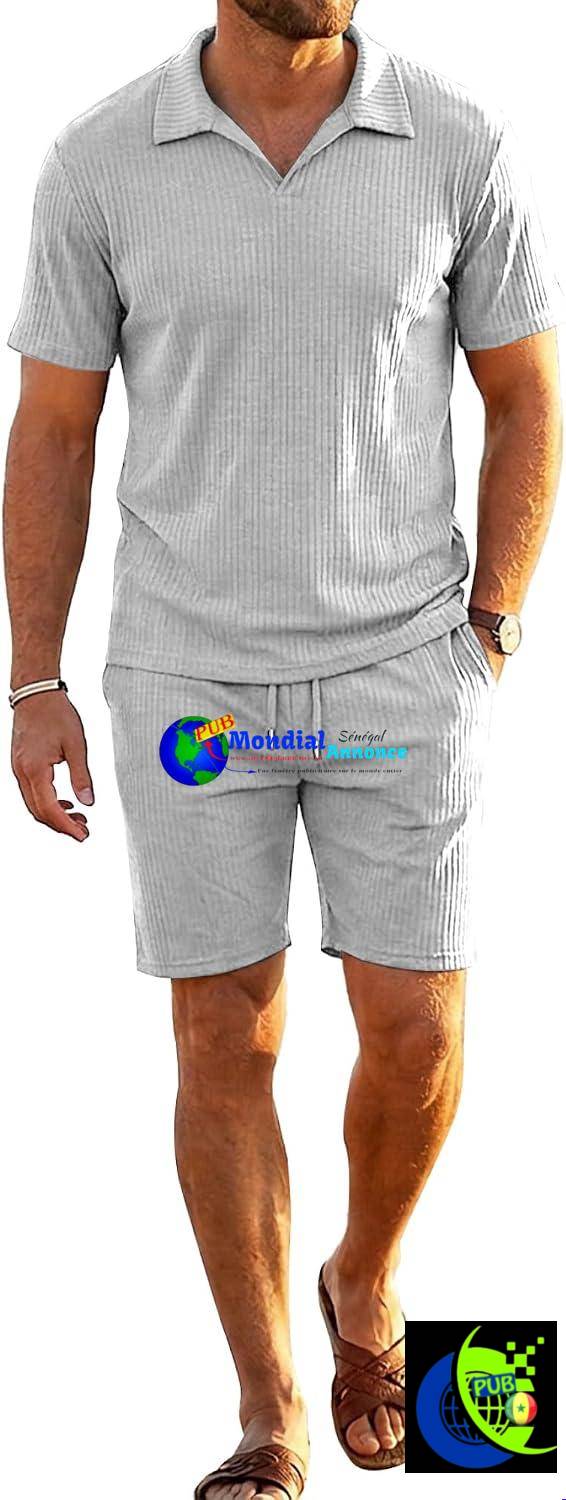 Ensemble 2 Pièces Homme YAOHUOLE (T-Shirt & Short)