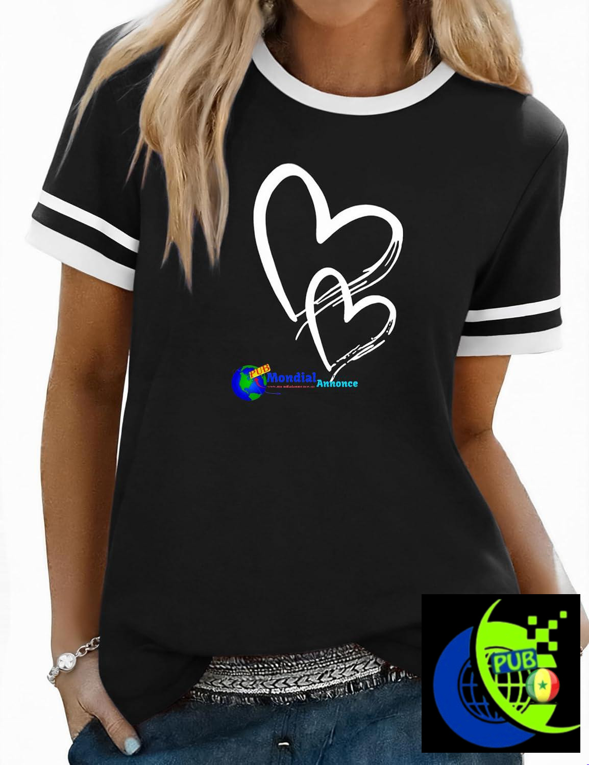 Aottori T-shirt pour femme en coton, manches courtes, col rond, coupe ample et imprimé – Haut basique, décontracté-chic, élégant, idéal pour l’été, le sport ou un look Y2K.