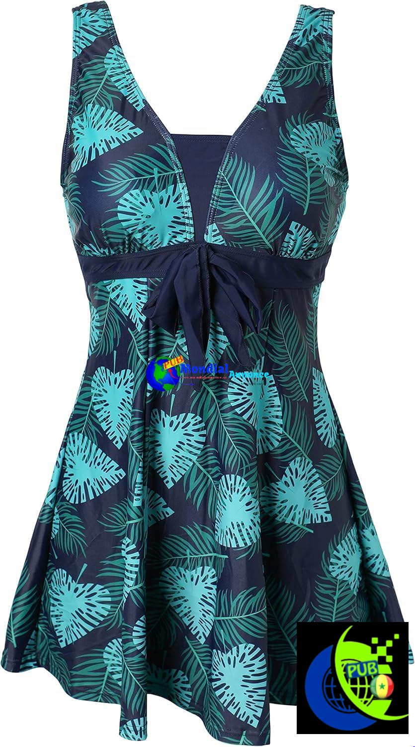 Maillot de Bain Une Pièce Femme Ecupper Style Rétro Effet Ventre Plat & Push-Up