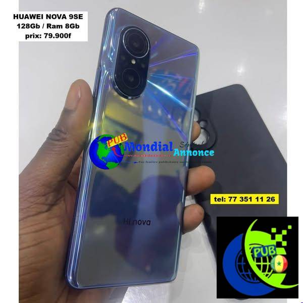 📱 Huawei Nova 9 SE 128 Go – 8 Go RAM à 79 900 FCFA
