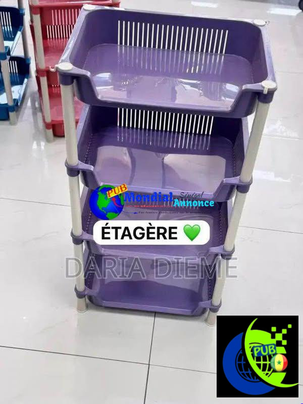 Étagère de rangement en plastique trés Pratique disponible au 77 795 27 75