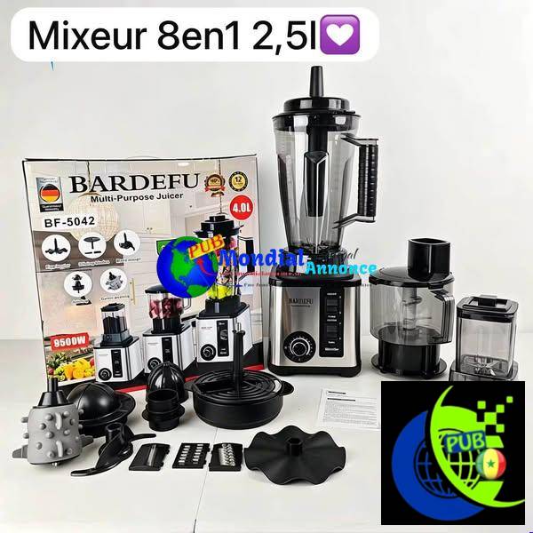 Mixeur multifonction 8 en 1 puissant pour cuisine