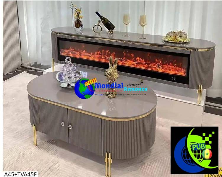 Ensemble meuble TV et table basse moderne Disponible au 77 105 43 45