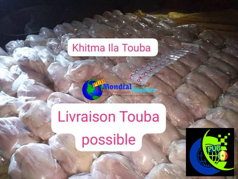 Poulets de chair disponibles chez Khitma Poulet Contact 78 404 47 37