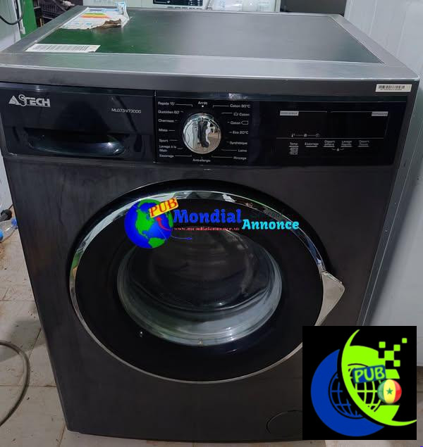Machine à Laver Astech de 7kg Classe A+++ disponible à Dakar. Prix : 100 000 F CFA