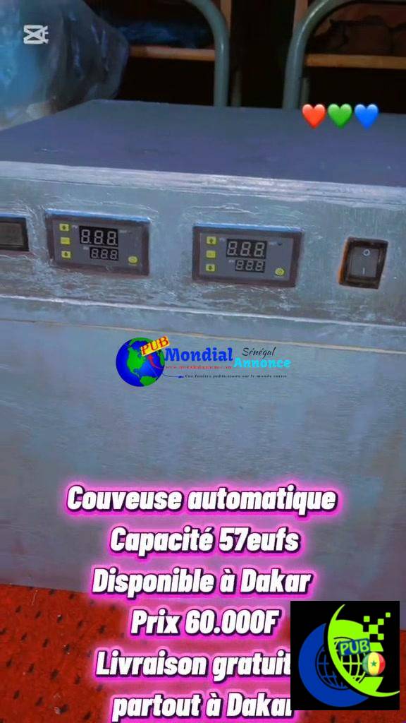 Couveuses Automatiques d’une Capacité de 57 Œufs à Dakar. Prix : 60 000 F CFA
