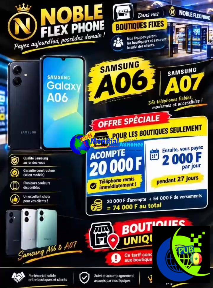 Samsung Galaxy A06 Neuf Payable par Tranche – Paiement Journalier