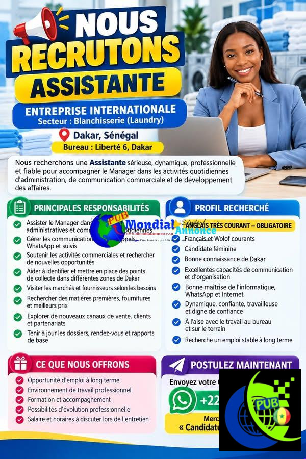 Recrutement d’une assistante