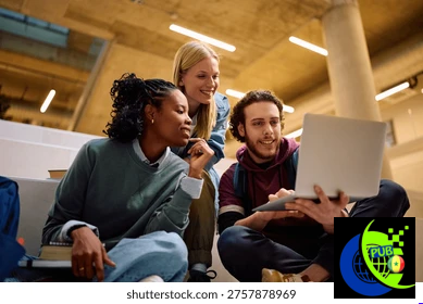 multiracial group happy students using 260nw 2757878969