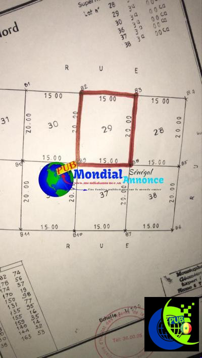 Terrain de 300 m² à vendre à la Cité Sonatel – Titre foncier individuel