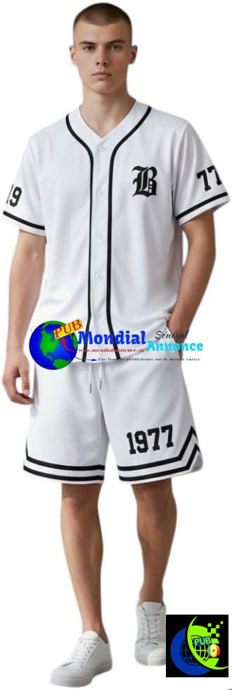 Ensemble d’été BILL TORNADE pour homme – Style streetwear