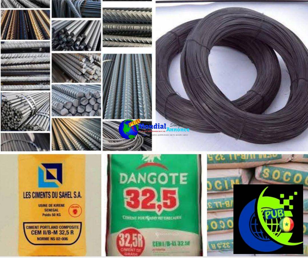 Ciment et Fer à Béton à Dakar – Meilleurs Prix & Livraison Disponible